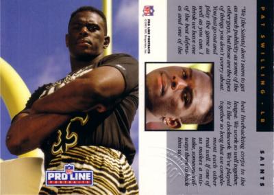Pat Swilling 1991 Pro Line National Convention unnumbered promo card