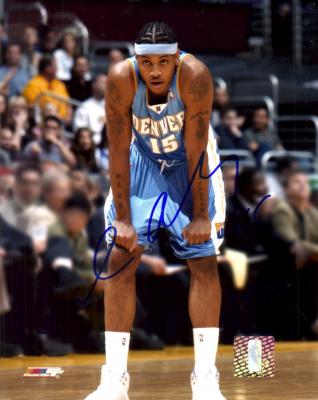 Carmelo Anthony autographed Denver Nuggets 8x10 photo