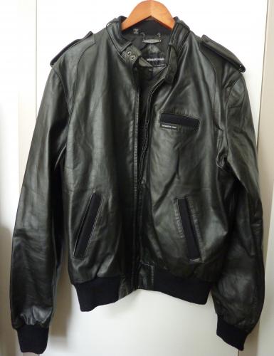 Vintage 1980s MEMBERS ONLY Men's Black Leather Jacket 
