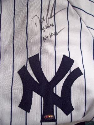 Dwight (Doc) Gooden autographed New York Yankees jersey inscribed 5-14-96 No Hitter