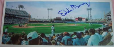 Eddie Murray autographed Baltimore Orioles Memorial Stadium postcard