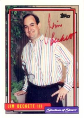 Jim Beckett autographed 1992 Topps Stadium of Stars card