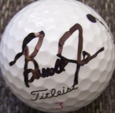 Brandt Jobe autographed tournament used Titleist golf ball