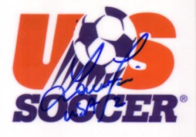 Lorrie Fair autographed US Soccer logo card