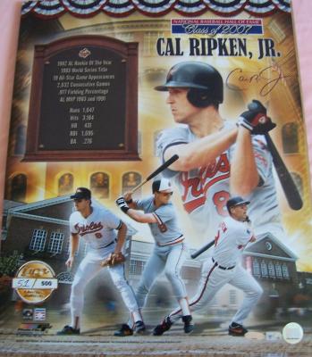 Cal Ripken autographed Baltimore Orioles 16x20 poster size Hall of Fame photo (Ironclad)