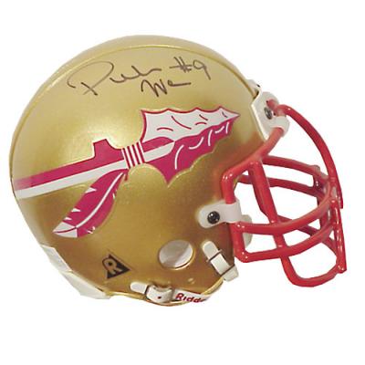 Peter Warrick autographed Florida State Seminoles mini helmet