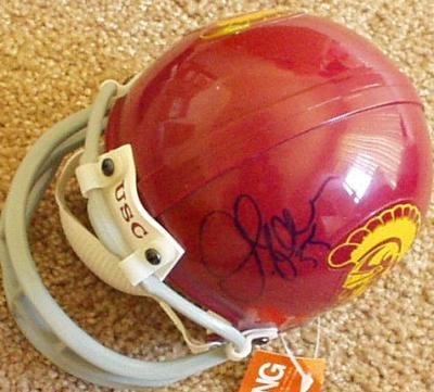 Junior Seau autographed USC Trojans mini helmet