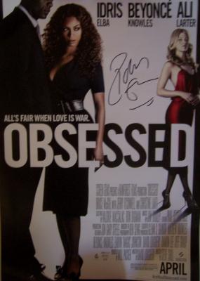 Idris Elba autographed Obsessed movie poster