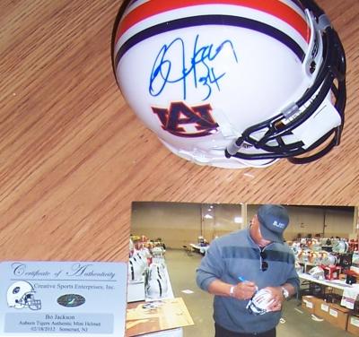 Bo Jackson autographed Auburn Tigers mini helmet
