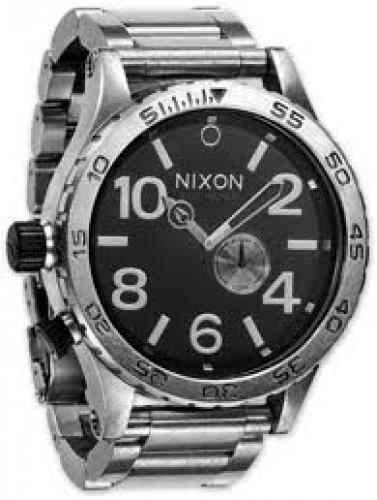 Watches; Nixon 51-30 Tide Watch - antique silver/black 