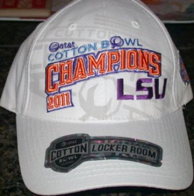 LSU Tigers 2011 Cotton Bowl Champions official locker room cap or hat