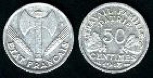 50 centimes; Year: 1942-1944; (km 914)