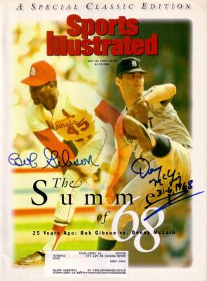 Bob Gibson & Denny McLain autographed 1993 Sports Illustrated