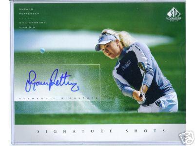 Suzann Pettersen certified autograph 2004 SP Signature Golf 8x10 photo card