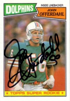 John Offerdahl autographed Miami Dolphins 1987 Topps Rookie Card