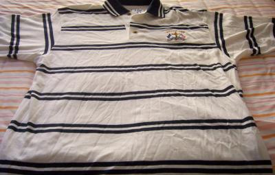 2002 Ryder Cup Cutter & Buck striped golf shirt MEDIUM NEW