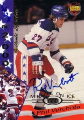 Phil Verchota certified autograph 1980 Miracle on Ice Signature Rookies card