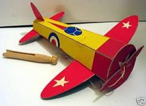 1940's Childs Toy Airplane On String