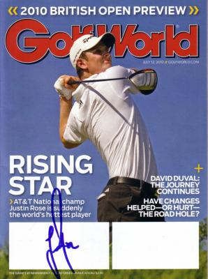 Justin Rose autographed 2010 Golf World magazine