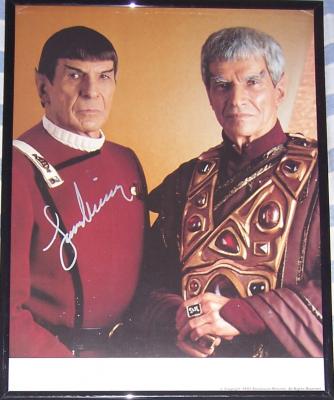 Leonard Nimoy autographed Spock 11x14 Star Trek photo framed
