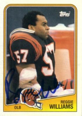 Reggie Williams autographed Cincinnati Bengals 1988 Topps card