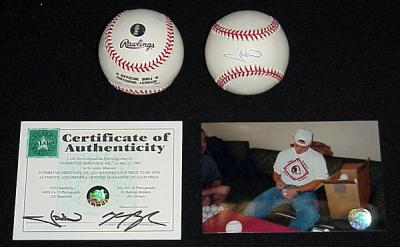 J.D. Drew autographed NL baseball (Superstar Greetings)