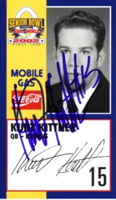 Kurt Kittner autographed Illinois 2002 Senior Bowl card