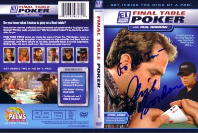 Phil Gordon autographed Final Table Poker DVD insert