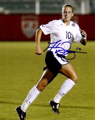 Aly Wagner autographed 8x10 U.S. National Team photo