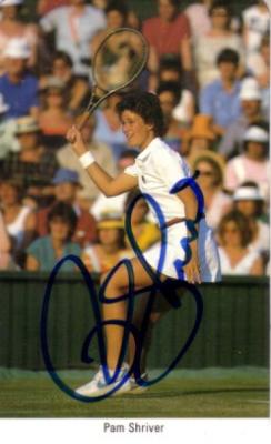 Pam Shriver autographed 1987 Fax Pax tennis card