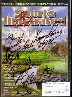 2008 US Ryder Cup Team autographed Sports Illustrated (Paul Azinger Phil Mickelson)