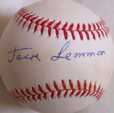 Jack Lemmon autographed Rawlings NL baseball
