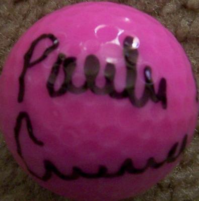 Paula Creamer autographed Precept pink golf ball