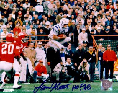 Lance Alworth autographed San Diego Chargers 8x10 action photo inscribed HOF 78