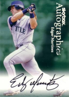 Edgar Martinez certified autograph Seattle Mariners 1999 SkyBox Autographics card