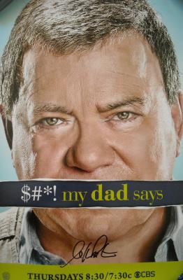 William Shatner autographed Sh*t My Dad Says poster