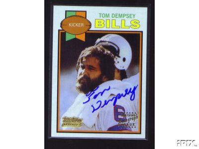 Tom Dempsey certified autograph Topps card