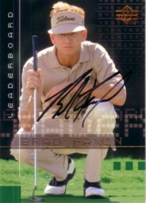 Brad Faxon autographed 2001 Upper Deck golf card