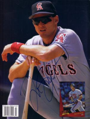 Tim Salmon autographed Angels Beckett magazine back cover photo