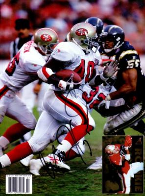 William Floyd autographed San Francisco 49ers Beckett Football back cover photo