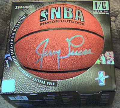 Jerry Lucas autographed NBA basketball