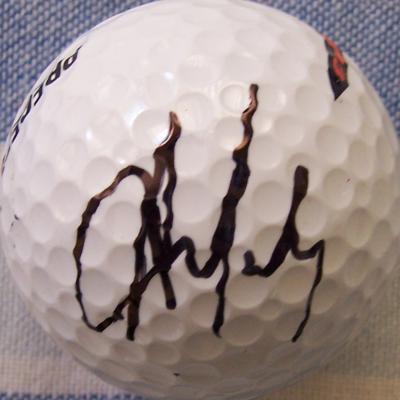 Aaron Baddeley autographed golf ball