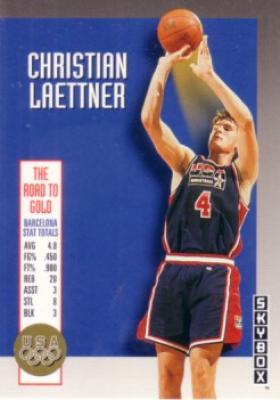 Christian Laettner 1992-93 SkyBox USA Olympic Team insert card