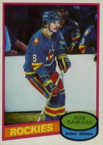 1980-81 o-pee-chee rob ramage rookie hockey card