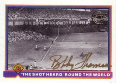 Bobby Thomson autographed Shot Heard Round The World 1991 Bowman card
