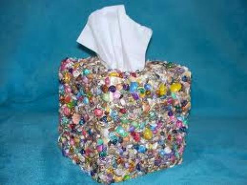 Crafts; handmade "Sea Shell" Tissue box