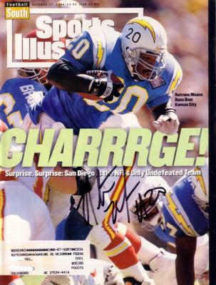 Natrone Means autographed San Diego Chargers 1994 Sports Illustrated