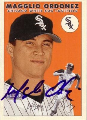 Magglio Ordonez autographed Chicago White Sox 2000 Fleer card