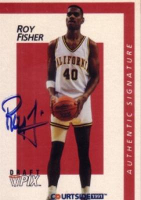 Roy Fisher certified autograph Cal Bears 1991 Courtside card