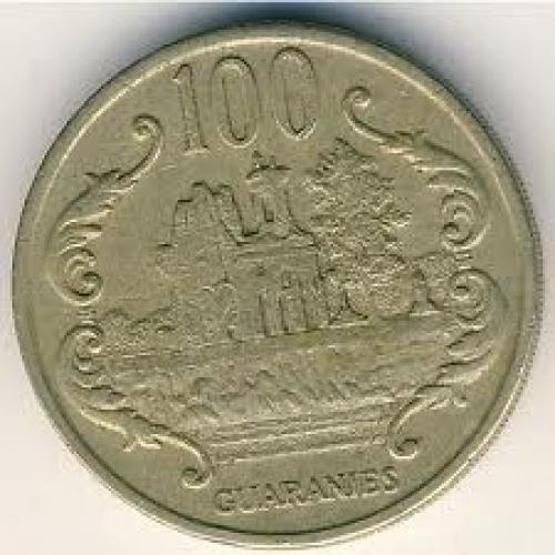 Coins;  Paraguay, 100 guaranies, 1990